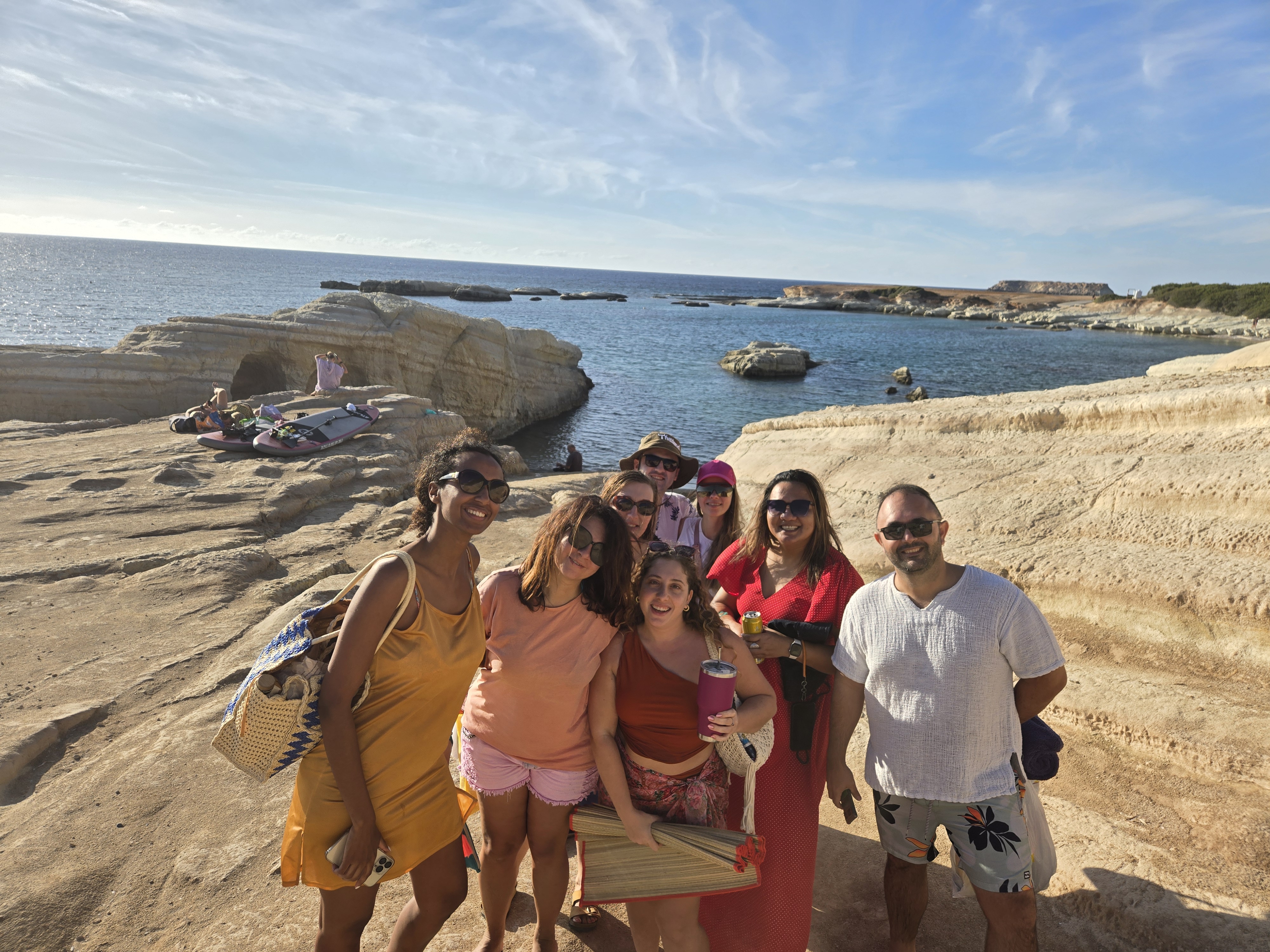 Group trip at the beach